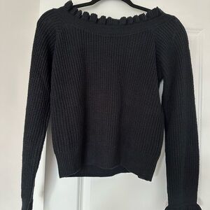 Lulus Black Ruffled Women's Sweater